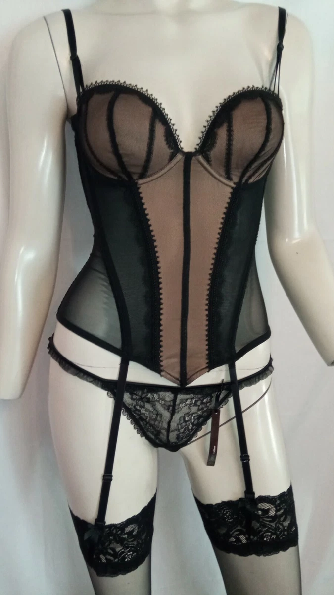 Corset Bustier Etam Noir - Taille 75B - Occasion Très Bon état