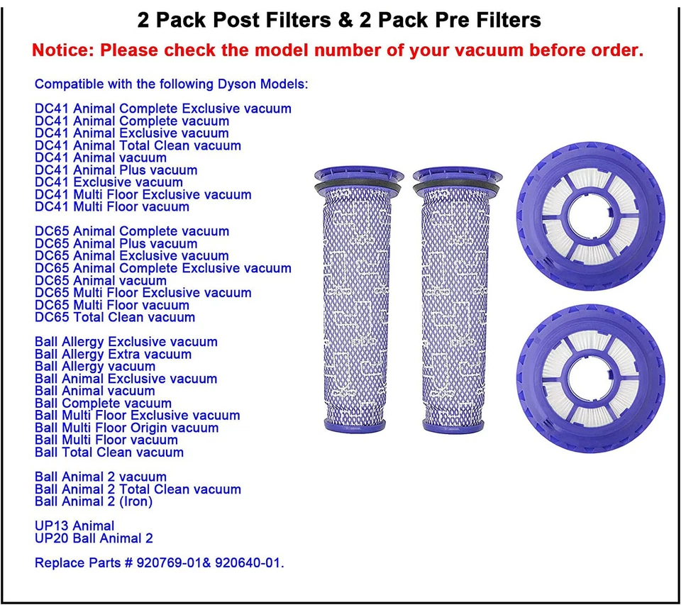 Pre Filter For Dyson DC66,UP13 Animal,UP20 Ball Animal 2 #920769-01&920640-01 - Image 4 of 4