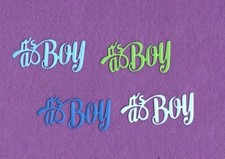 IT'S A BOY  2 die cuts scrapbook cards