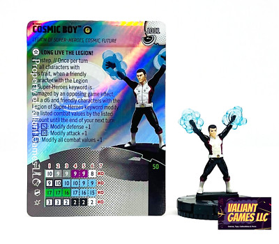 DC Heroclix Cosmic Boy #001 & #L001 Legacy Card Masters of Time Set