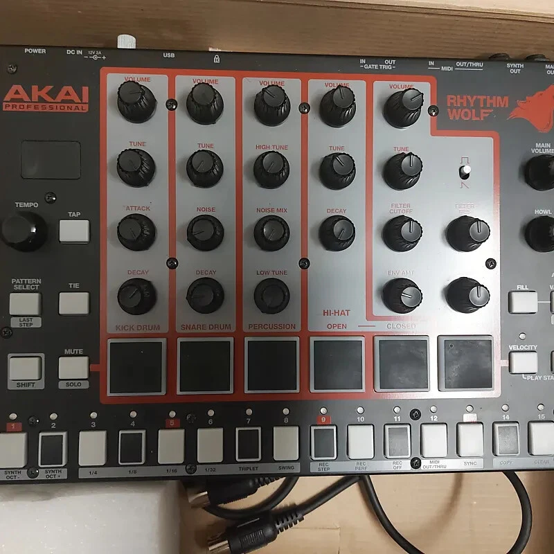 Akai Rhythm Wolf Analog Drum Machine and Bass Synthesizer