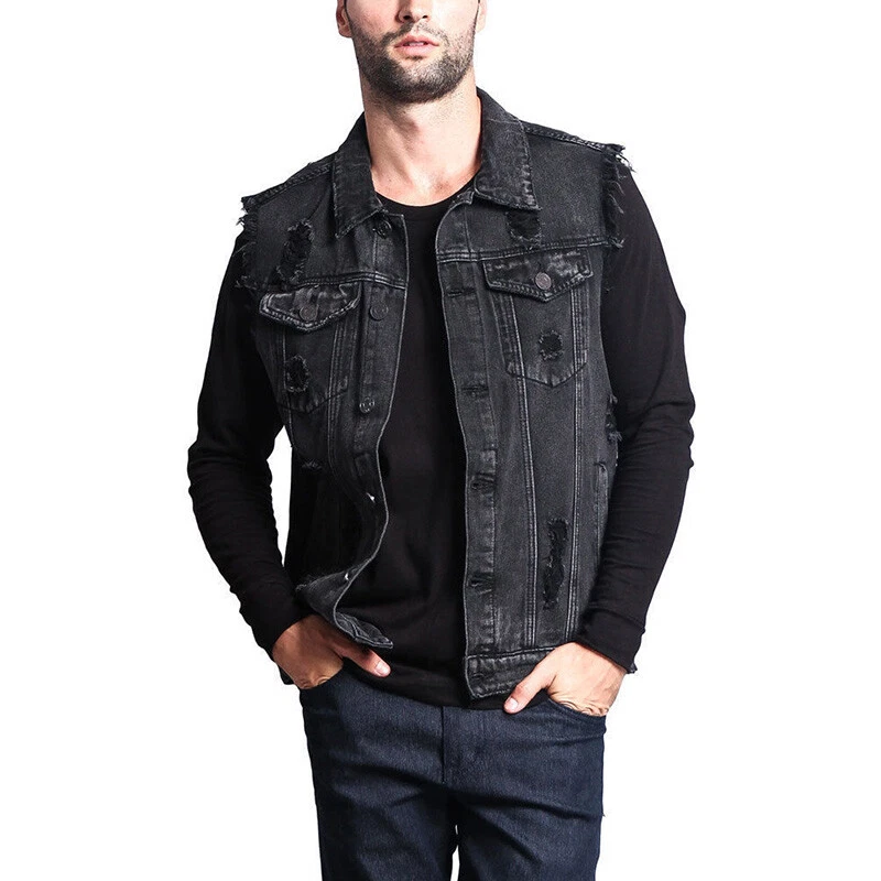 Black top jeans waistcoat