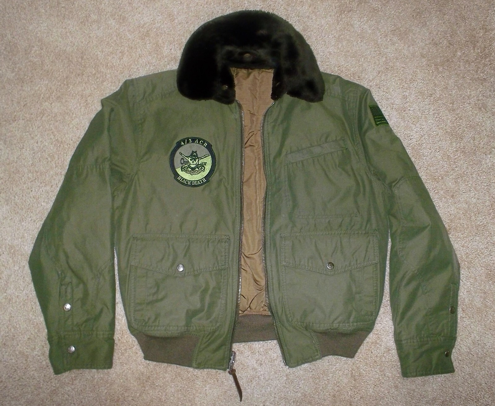 US Military SPIEWAK Fur Collar B10 FLIGHT Jacket 2nd … Gem