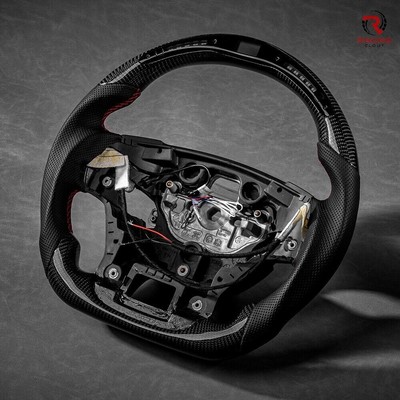 Real Carbon Fiber LED Steering Wheel 21-24 F-150 F-250 Raptor Real Carbon Fiber LED Steering Wheel 21-24 F-150 F-250 Raptor