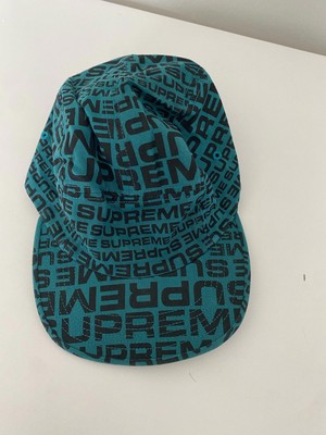 Supreme Reversible Camp Cap - Teal Black Logo