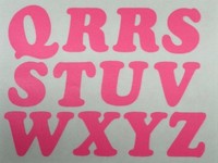 1.25-inch Iron-on Letters In Pink 1.25-inch Iron-on Letters In Pink