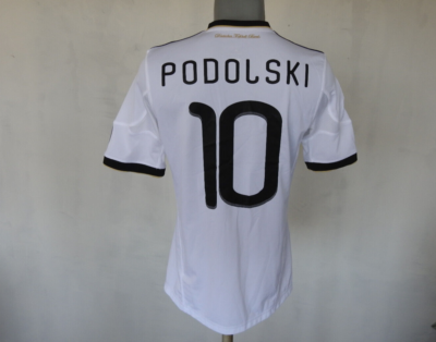 adidas PODOLSKI 20 ホワイトシャツ M Germany 2008 Home Jersey #20 Podolski Adidas White Shirt