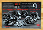 1997 Original Print 2 Page Ad Honda Motorcycles Shadow Ace, Vlx Delux, Magna!