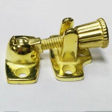 1x Sash Window Fastener Lock, Brass, Twist Arm & Locking Knob / Nut