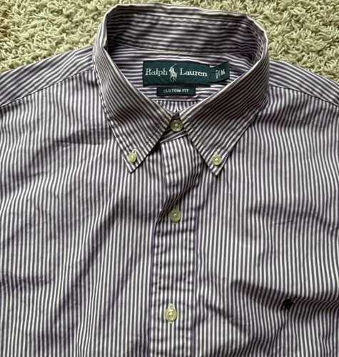 Men’s Ralph Lauren Purple Striped Button Down Shirt Size M - Picture 3 of 5