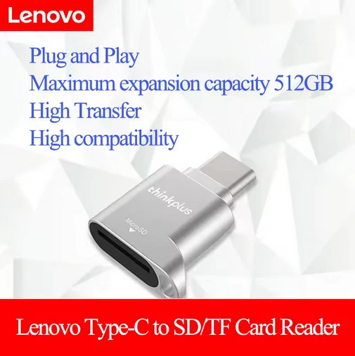 Lenovo Type C Card Reader USB-C TF Micro SD Reader New Sealed - Image 3 of 4