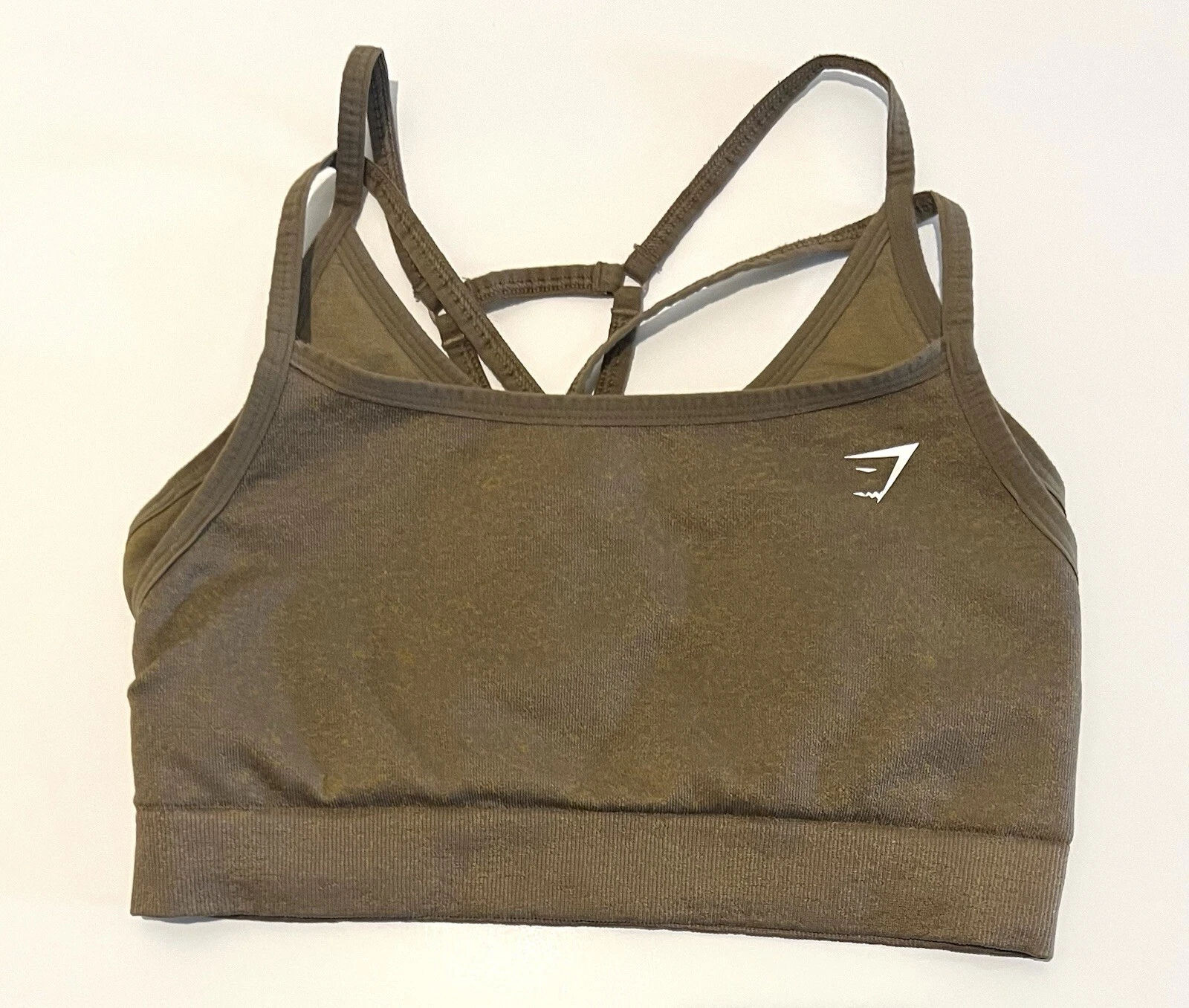 gymshark adapt fleck seamless burnt green brown tank-bra