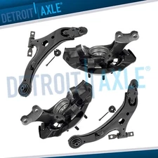 Front Knuckles Wheel Hubs Lower Control Arms Kit for Toyota Camry Lexus ES350