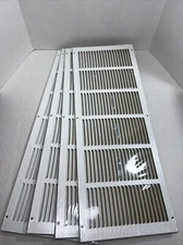 4) ProSelect Return Grilles PSRGW3010 White 1/2” Spaced Fins 30” x 10” (4-Pack)