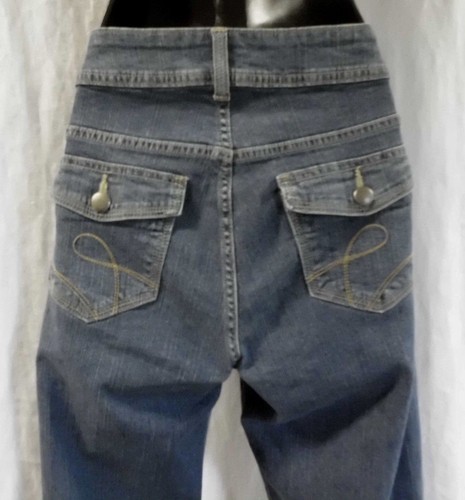 Lee Rider Jeans Size 8 31" X 28" Medium Wash Thread Embellish Boot Cut Mid Rise - Picture 6 of 11