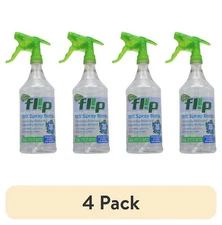 (4 pack) Bottle Crew 32-Ounce Raindrops Flip Empty Plastic Spray Bottle, 1 Ct