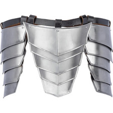 Medieval Tasset Belt Armor 18 Gauge Steel Vigor Tasset Belt Thigh Armour Silver