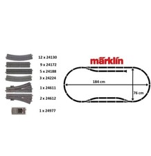 Märklin C Gleisoval H0 mit Ausweich u Abstel...
