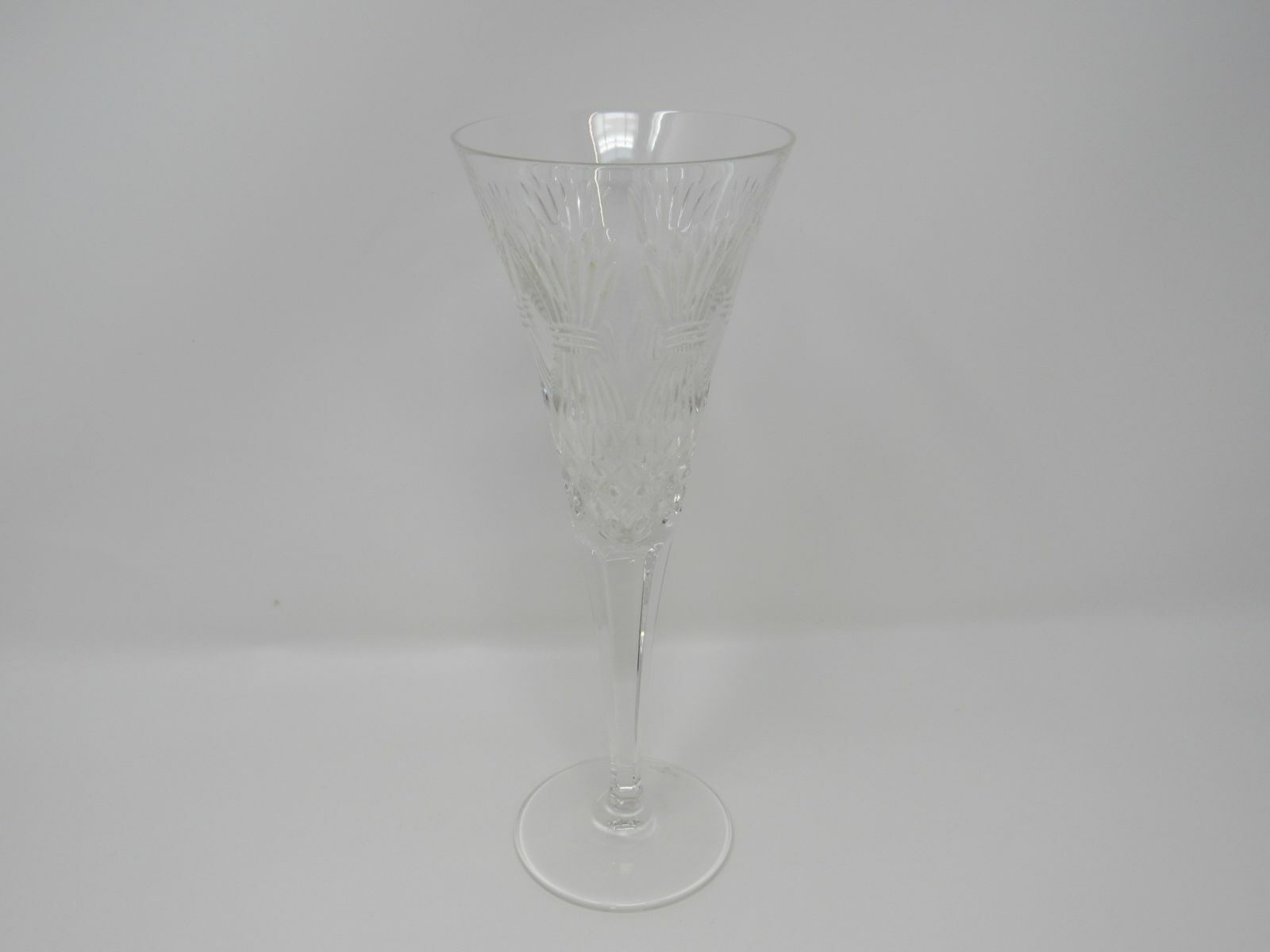 Waterford Fluted Stemmed Glass 9-1/4-in Clear Crystal