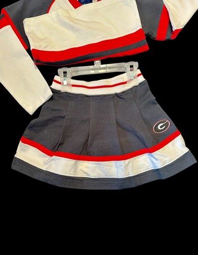 Girls College Georgia Long Sleeve Cheer Outfit Size 3T - Picture 3 of 5