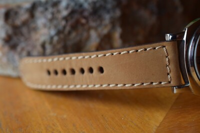 MA WATCH STRAP 26 24 22 BEIGE SADALE GENUINE NUBUCK LEATHER BAND 