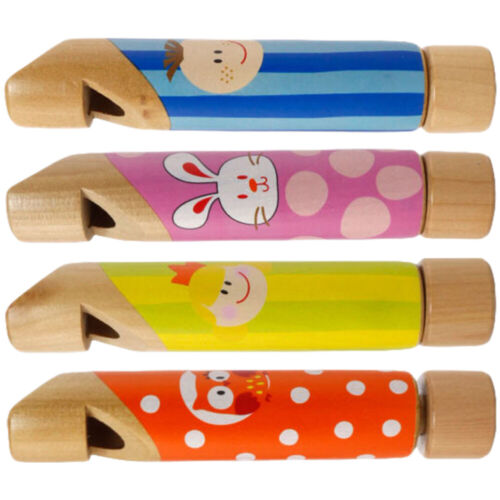 4pcs Wooden Animal Whistle Kids Music Toy Set for Parties & Gifts - Picture 1 of 12