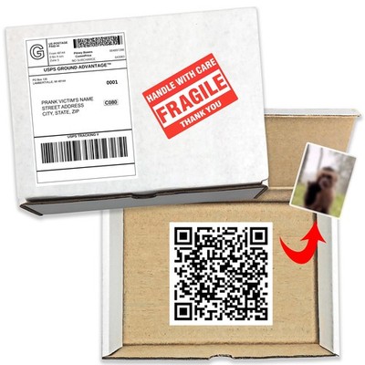 QR Code Monkey Middle Finger Surprise Prank Mail Sent Anonymously!