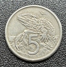 New Zealand 1982 5 Cents Coin.   #0243