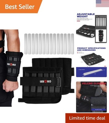 Comfort Fit Adjustable Ankle and Wrist Weights - Perfect for Running, Jogging