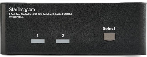 StarTech.com Dual Monitor DisplayPort KVM Switch - 2 Port - USB 2.0 Hub - Audio - Photo 2/5