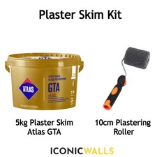 Atlas GTA 5KG Ready Made Plaster and Wall Filler 5kg with 10cm Roller