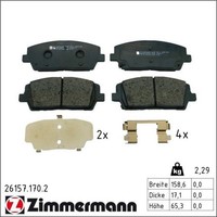 Zimmermann 26157.170.2 Bremsbelagsatz FüR Kia Hyundai Sorento Santa Fe Um Tm