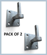 2 X HEAVY DUTY GALVANISED 19mm HOOK PLATE Field Gate Square Hanging Pin Hinge