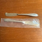 (2) Gorham Lyric Sterling Silver solid handle Butter Spreaders 5.75" ~ 26.5g Ea