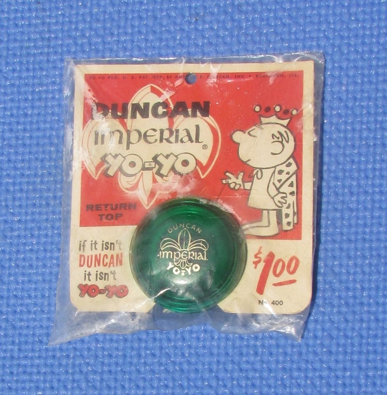 1962-65 Emerald Green Duncan Imperial Yo-Yo.  No. 400.  Luck, Wisconsin.  NOS!!!