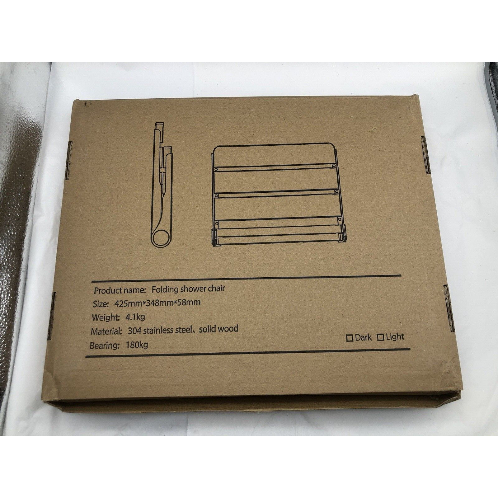 Folding Teak Shower Seat Wall Mounted,Fold down Shower Seat,Foldable Shower READ