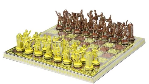 The Alexander Series Brass Chess Pieces With Collectible Premium Chess Board - Picture 1 of 11