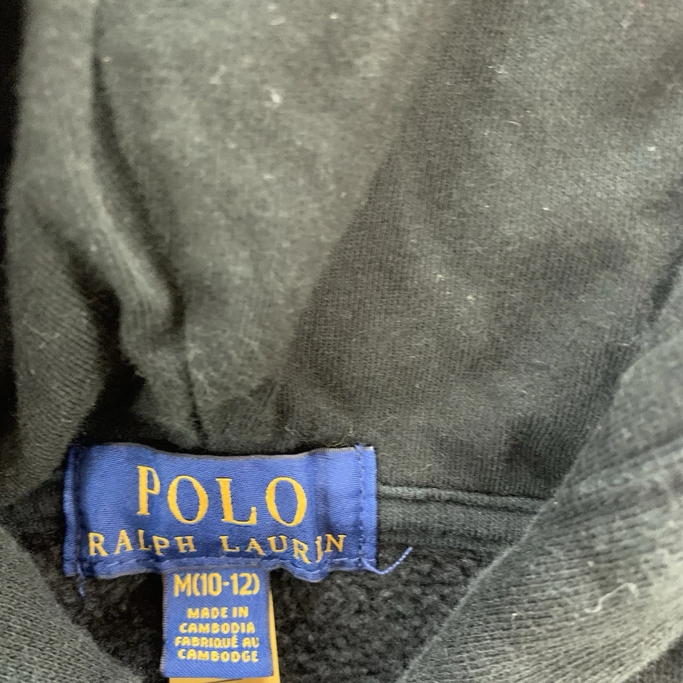 Polo Ralph Lauren Hoodie Youth M 10-12 Blue Long Sleeve Full Zip Sweatshirt - Image 3 of 4