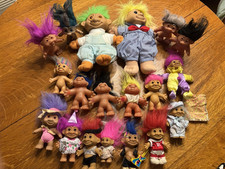 Vintage Troll Lot Of 19 Trolls - Various Sizes and Brands Vtg