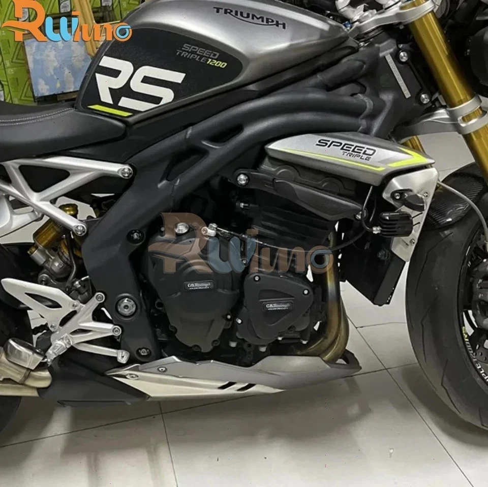 Cubierta protectora motor moto para Triumph Speed Triple 1200RS/RR 2018-2024 Foto 3 de 4