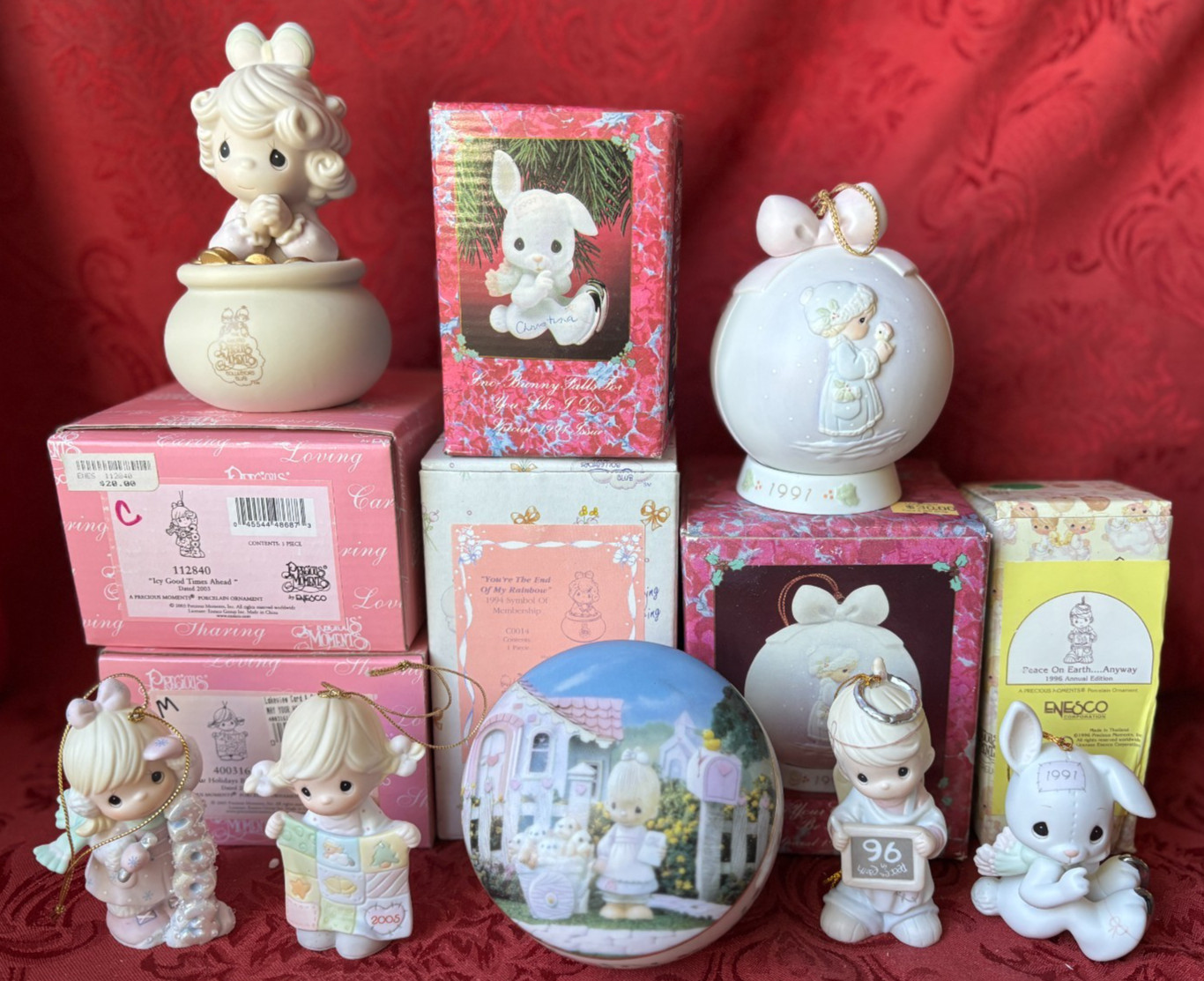 PRECIOUS MOMENTS LOT OF (7) C0014-112840-183369-520438-526940-4003161-MUSIC BOX