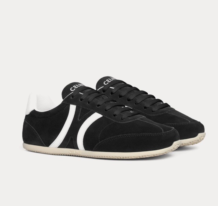 A20 Celine Jogger Triomphe Signature Black/Optic White Sneaker Size 38.5 US 8.5