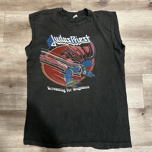 Judas Priest Screaming For Vengeance Sleeveless Tour Vintage vintage concert t-shirt, vintage, size M, single stitch, B+ condition