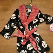 NWT Minnie Mouse Robe Disney Size 4T Black Tie Collared