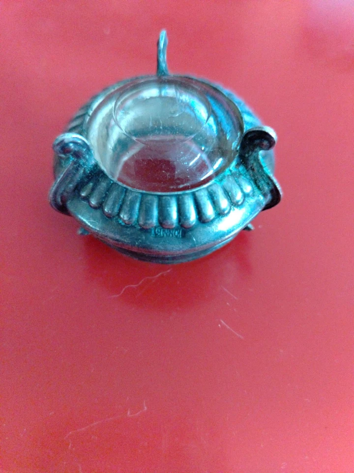 Ancien Saleron Métal Argenté Russe Hommet Old Russian  - Photo 2/4