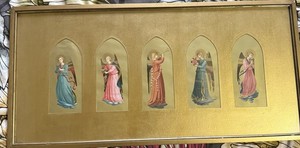 Angels Antique 19th Century Italian Chromolithographs After Fra Angelico