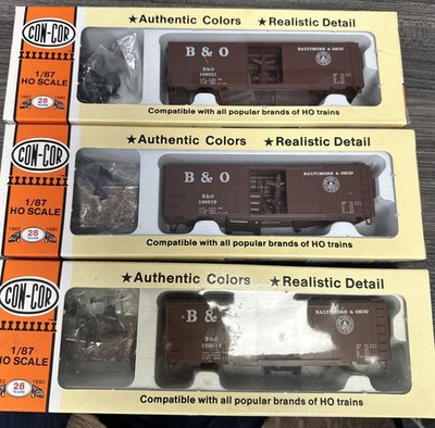Con-Cor HO 3/Pack Kits 0001-940701 40  Boxcar B&O NIB