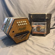 VINTAGE RIGOLETTO Concertina 20 touches boîte à musique accordéon instrument Allemagne excellent état