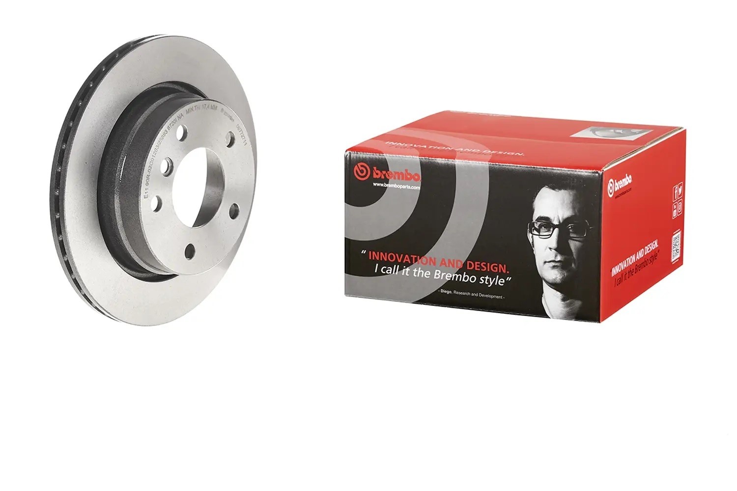 Brembo for 05-16 Aston Martin DB9 Front Premium UV Coated OE Rotor