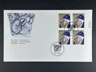Canada FDC 1995 Christmas Nativity Sculpture Block of 4 Ste-Anne-de-Beaupré 52c